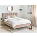 Beliani Cama com estrado Veludo MIRIBEL 167x218 Bege