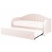 Beliani Cama nido Terciopelo EYBURIE 99x217 Cinza Claro