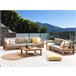 Beliani Conjunto lounge Madeira de acácia com certificado FSC® TIMOR Cinza Escuro