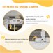 Barreira de Segurança Cães Aço e Plástico PawHut Branco