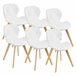 Conjunto de 6 cadeiras de jantar Älmhult [en.casa] Branco