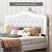 Cama, LED, cama adolescente, cama de casal, gavetas Branco