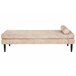 Beliani Chaise longue Terciopelo USSEL Bege