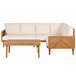 Beliani Conjunto lounge Madeira de acácia BARATTI Bege