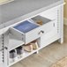 Banco para sapatos 1 gaveta 2 portas 2 prateleiras FSR83-W SoBuy Branco
