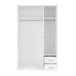 Armário de 3 portas e 2 gavetas Ewen 118 Branco