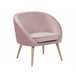 Beliani Poltrona de leitura TROMSO Rosa Talco