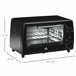 Mini Forno Elétrico Metal, Aço Inoxidável e Vidro Temperado Preto
