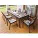 Beliani Mesa extensível TOFANE 198x90 Cinza