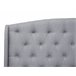 Beliani Cama com estrado Poliéster BORDEAUX 149x221 Cinza Claro
