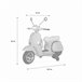 Scooter eléctrica Vespa 12V para crianças, 1 lugar,  com rádio Preto
