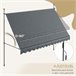 Toldo Manual Retrátil Alumínio, Metal e Poliéster Outsunny Cinza