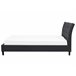 Beliani Cama com estrado Poliéster SAVERNE 197x228 Cinza Claro