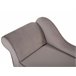Beliani Chaise longue versão à esquerda Veludo BIARRITZ Cinza Escuro