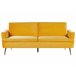 Beliani Sofá-cama Veludo VETTRE Amarelo