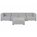 Beliani Conjunto lounge AREZZO Cinza Claro