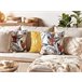 Beliani Almofada decorativa EDELWEISS Branco/ Bege