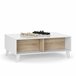 Mesa de centro Kira Carvalho/Branco Cor Carvalho