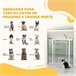 Barreira de Segurança para Cães Aço e PA PawHut Branco