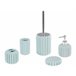 Beliani Conjunto de accesorios de baño GORBEA Azul Claro