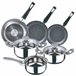5pc Game de bateria de cozimento + conjunto 3 panelas Multicor