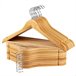 Max Home Pack de 20 cabides de madeira Castanho Claro