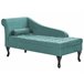 Beliani Chaise longue à esquerda Veludo PESSAC Azul/ Verde