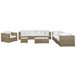 Beliani Conjunto lounge Ratan sintético MAESTRO Branco/ Bege