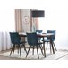 Beliani Silla de comedor LISLE Azul Marino