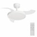 Ventoinha de teto JULIA S retrátil LED com motor DC Branco