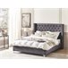 Beliani Cama Terciopelo LUBBON 209x215 Cinza