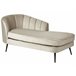 Beliani Chaise longue izquierdo Terciopelo ALLIER Bege