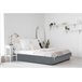 Cama de solteiro em PVC com caixa Cinza