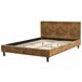 Beliani Cama com estrado Pele sintética FITOU 150x214 Castanho