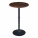 Mesa de bar Vantaa aço MDF Nogal