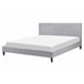 Beliani Cama com LED Poliéster FITOU 190x214 Cinza Claro