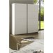 Armário 2 portas com efeito madeira 150 Branco Brillo