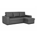 Chaise longue de pele sintética com cama HARRY Branco