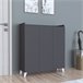 Aparador Sirdal com 3 portas e 8 compartimentos em aglomerado 90 Antracite