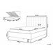 Beliani Cama com estrado Veludo SEZANNE 170x215 Azul Marino