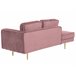 Beliani Chaise longue versão à direita Veludo MIRAMAS Azul Marino