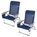 Aktive Pack 2 cadeiras de praia dobráveis multiposições Slim Aktive Pack 2 cadeiras de praia dobráveis multiposições Slim Azul