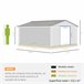 Abrigo e Jardim Metálico Aço galvanizado e PP Outsunny 386 Cinza Claro