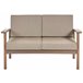 Beliani Conjunto lounge Madeira de acácia MANILA Castanho