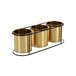Vaso de metal dourado 14x23x48 cm Dourado