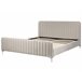 Beliani Cama com estrado Veludo LUNAN 186x215 Cinza