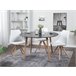 Beliani Mesa de jantar BOVIO 120x120 Preto