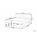 Beliani Cama continental Terciopelo MARQUISE 171x213 Cinza