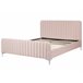 Beliani Cama Veludo LUNAN 166x215 Bege