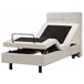 Beliani Cama ajustável Poliéster DUKE 82x216 Creme